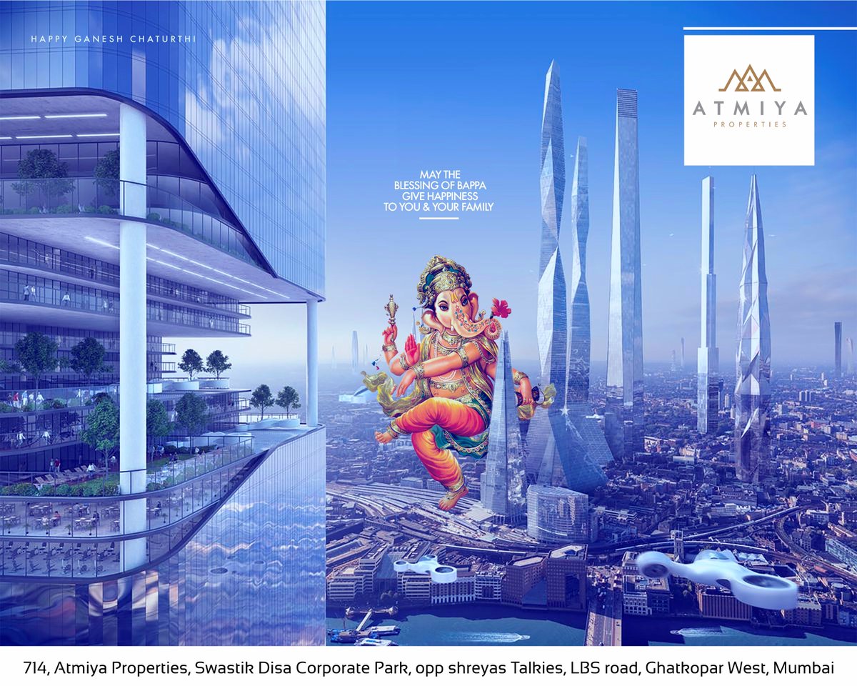 AtmiyaPropertie's tweet photo. Happy Ganesh Chaturthi to All !! #ganeshchaturthi #ganesha #indianocassion #wadhwva #atmiyaproperty #theaddress https://t.co/f25JDdSORO