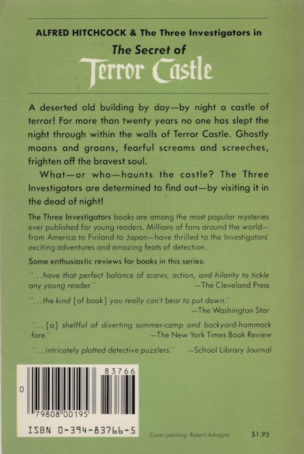 SMSDispHERO's tweet photo. #AlfredHitchcock and the #ThreeInvestigators #01 - The Secret of Terror Castle
1964/1982, by #RobertArthur. Cover by #RobertAdragna. https://t.co/56H58Fgjh0