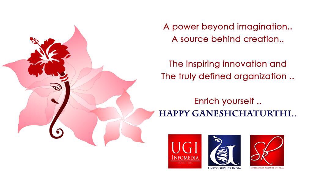ugi_media's tweet photo. Happy Ganesh Chaturthi #UnityGroupsIndia https://t.co/8bdRJNKTKv