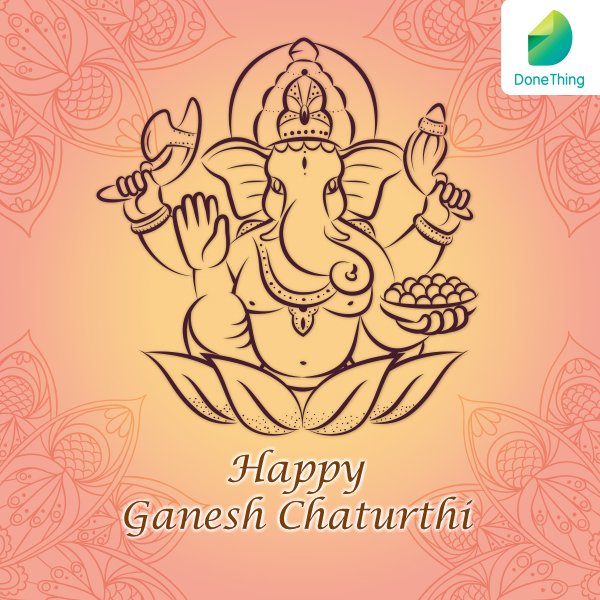 May Lord Ganesha uplift your body &amp; soul at all times &amp; ensure happiness in your life. DoneThing wishes you a Happy #GaneshChaturthi 😇