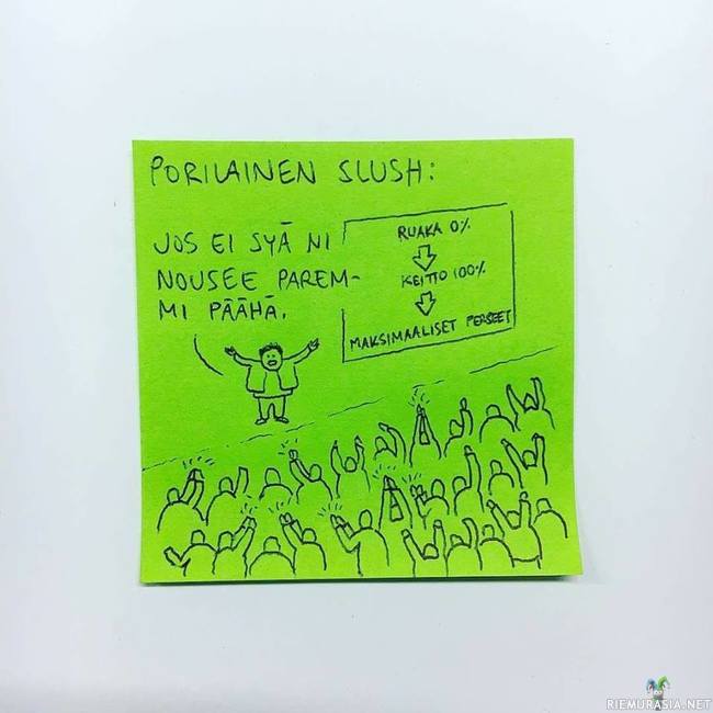 Riemurasia's tweet photo. Porilainen Slush 😂  https://t.co/T596rIy34B #riemurasia #suomi #huumori #viihde #nauru #pori #slush #innovaatio #perseet #viina #ruaka https://t.co/2FusplIoDo