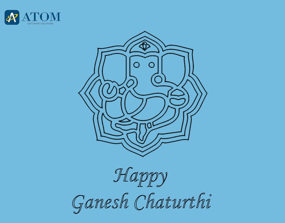 solutions_ATOM's tweet photo. Happy #GaneshChaturthi to one and all. Celebrate the amazing day together with great aplomb! #Atom https://t.co/g10ge9cblC