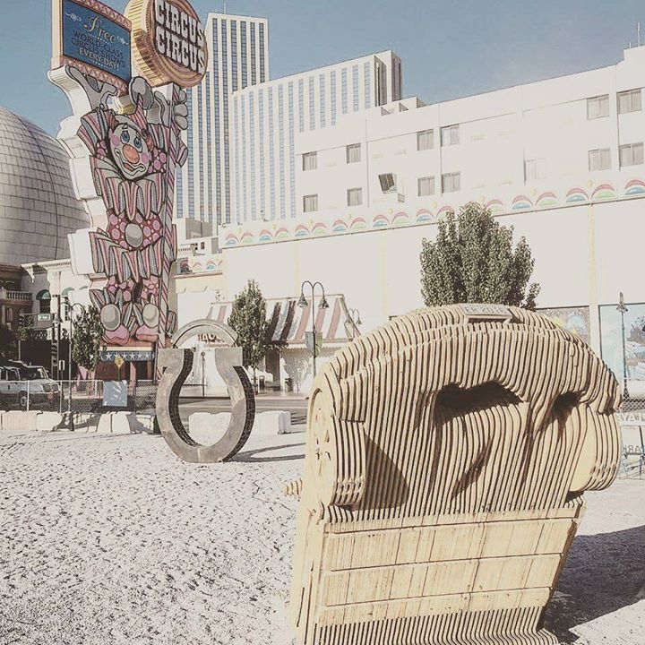 el_renaissance's tweet photo. Second Stop: Reno Short visit at our sculpture. After almost one year it is still in great shape! On our way to #b… https://t.co/J44He6JiWE https://t.co/PtUcZeU9I6