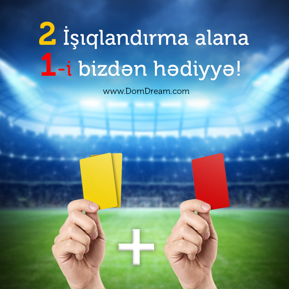 domdreamcom's tweet photo. iki sarı kart aldıqda bir qırmızı kart alırsınız. Bizdən seçilmiş iki işıqlandırma alsanız 1-ini də HƏDİYYƏ EDİRİK!👉 https://t.co/EAh7plzILX https://t.co/93ohBkr08R