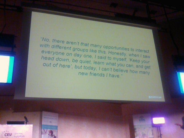 dbeloved's tweet image. @aamogos presentation emphasizing #Make2Learn at #scratchbud #EPAM