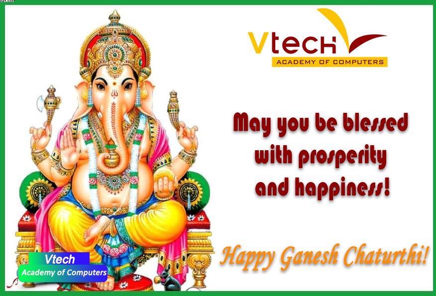 vtechacademy's tweet photo. #Ganpati_Bappa_Morya May #Ganesha brings you #Success,
#Prosperity &amp; #Good_fortune
#VtechAcademy's team wishes you a
#HappyGaneshChaturthi https://t.co/GnYA4atlbI