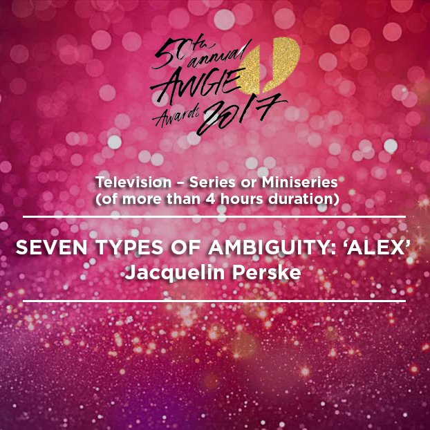 AWG_1's tweet photo. And the AWGIE Award goes to Jacquelin Perske for Seven Types of Ambiguity #2017AWGIES #SomeoneWroteThat #MakeItAustralian https://t.co/qlxSVYtBDP
