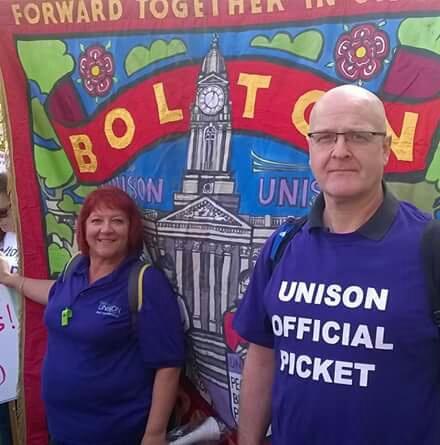 UNISON_Bolton's tweet photo. BOLTON SAYS 🔊 scrap the pay cap!
#EnoughIsEnough✊ 
#ScrapTheCap It's time 🕙
Pay up for public sector workers👍 https://t.co/czaqUjus81