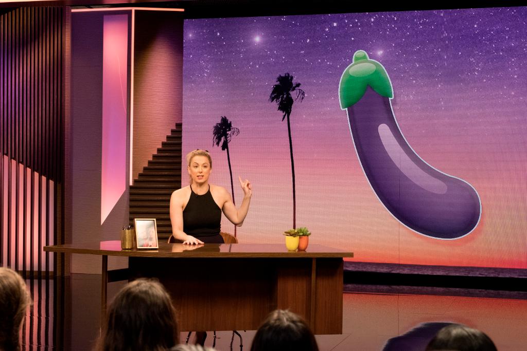 TruthAndIliza's tweet photo. Has anyone ever actually used this emoji to talk about eggplants? #TruthAndIliza https://t.co/O2XWnJq2s3
