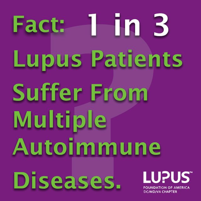 Did you know 1 in 3 lupus patients suffer from multiple autoimmune diseases? #FactFriday