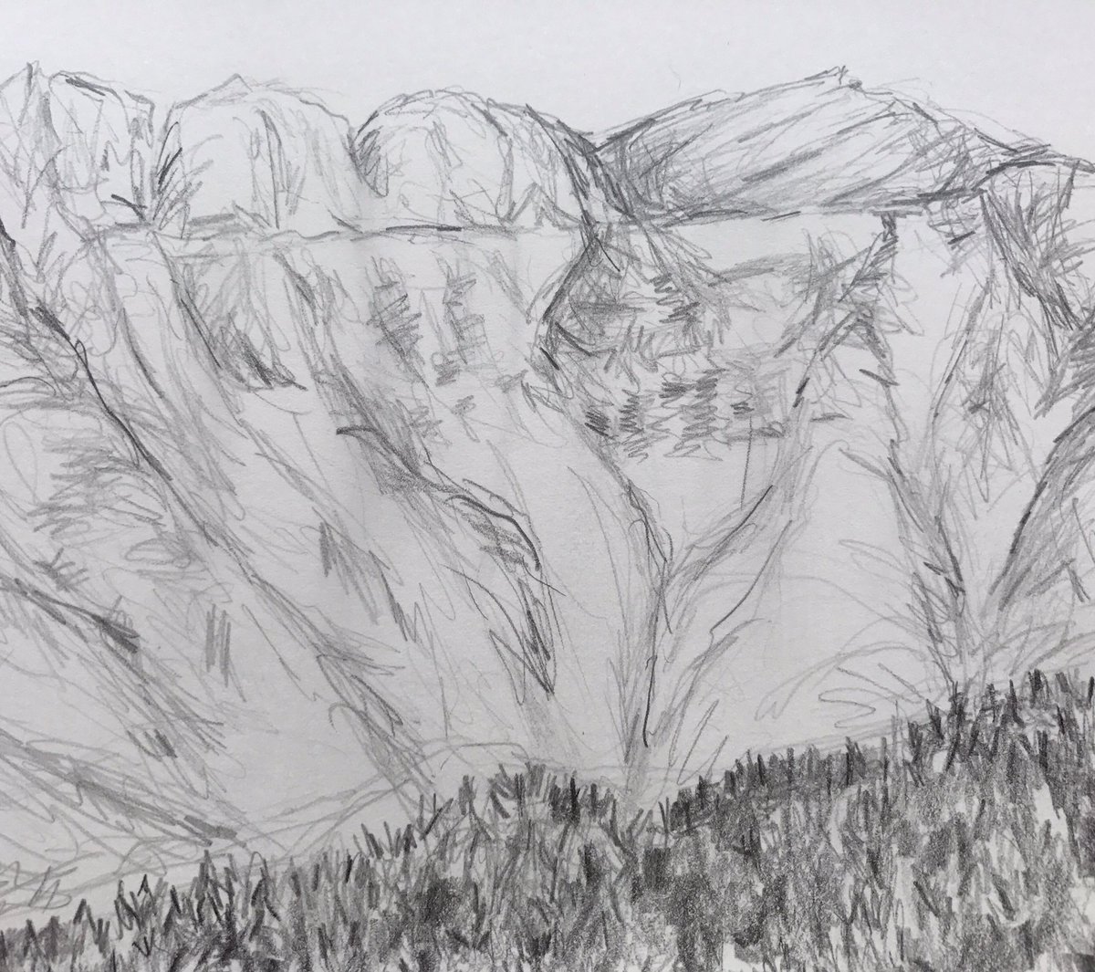 carolnevilleart's tweet photo. Another #Pencildrawing of #SwissAlps. This time #lechable near #verbier. #sketch if the day #sketch #drawingwithpencil #drawings https://t.co/czVnpuwW2A