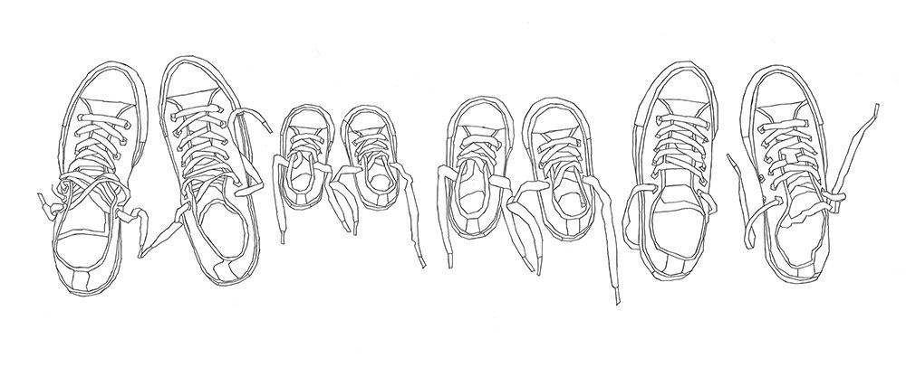 modern_artbuyer's tweet photo. Who doesn't love #Converse? Brilliant new hand-stitched illustration by @EmmaCowlam https://t.co/Wl02pgoFk7 #art #textiles #family https://t.co/14t2puPW3M