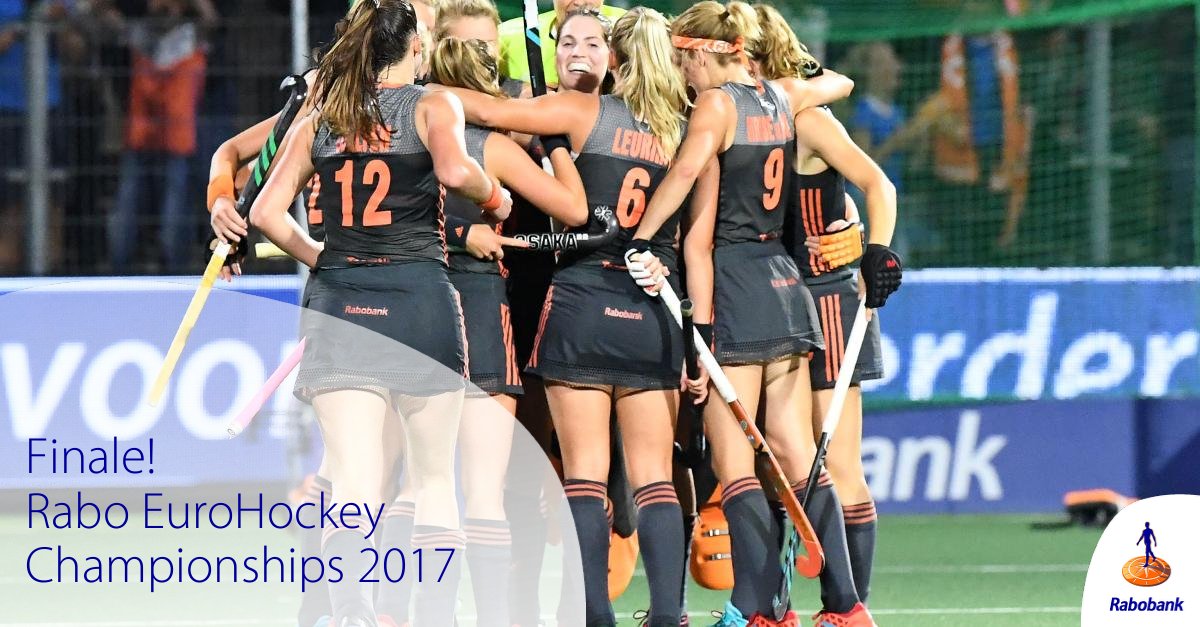 Weer gewonnen! De Oranje Dames spelen morgen de finale van de Rabo EuroHockey Championships tegen België. Live op NPO3. #ehc2017 #rabohockey