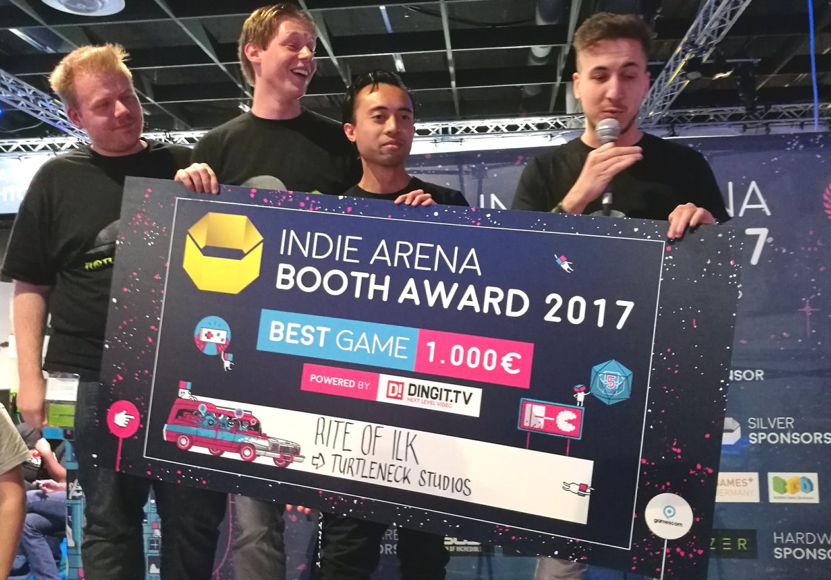 Indie Arena Booth (@indiearenabooth) on Twitter photo Last night we awarded BEST GAME sponsored by @DingItTV - it's co-op game <a href="/riteofilk/">RITE of ILK</a> by <a href="/TurtleneckGames/">Turtleneck Studios</a> !! \o/ Last night we awarded BEST GAME sponsored by @DingItTV - it's co-op game <a href="/riteofilk/">RITE of ILK</a> by <a href="/TurtleneckGames/">Turtleneck Studios</a> !! \o/