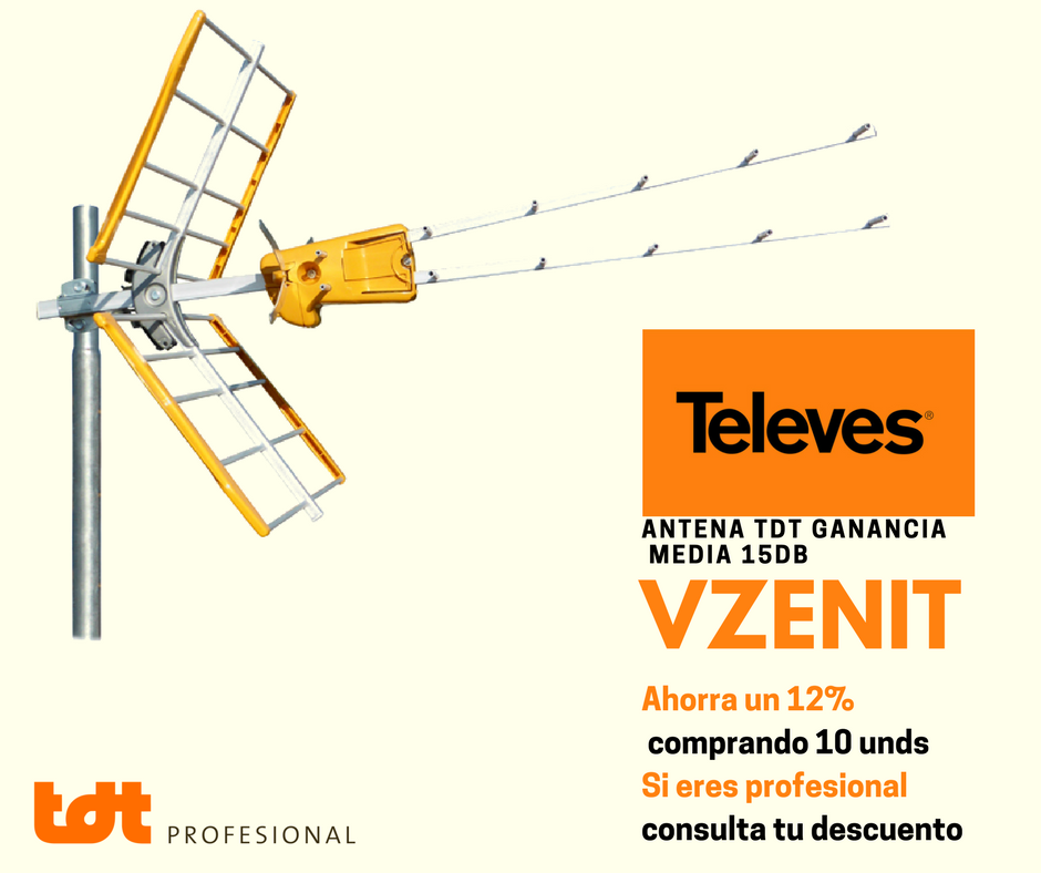 TDTprofesional's tweet photo. La antena #Vzenit @TelevesOfficial para nosotros la mejor antena del mercado de las consideradas de ganancia media https://t.co/JhSX6Jmy7Z https://t.co/jFE07oI7RL