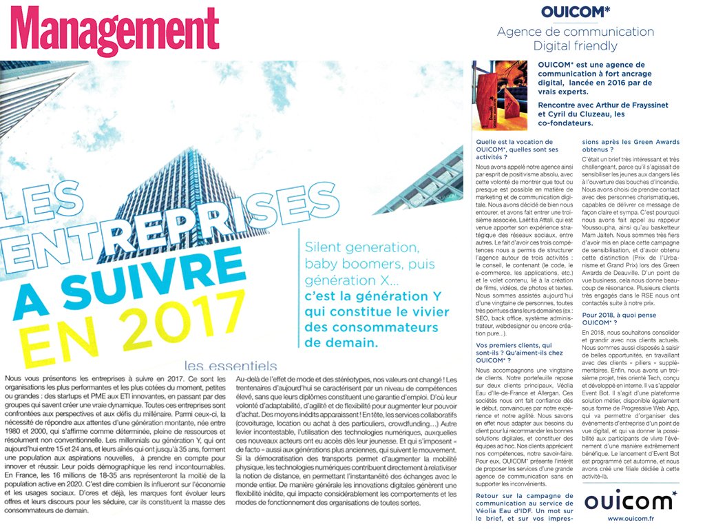 OuiComFr's tweet photo. A lire dans Management de Septembre #EspritsCurieux #OuiCom https://t.co/Ln4bV5s5wz