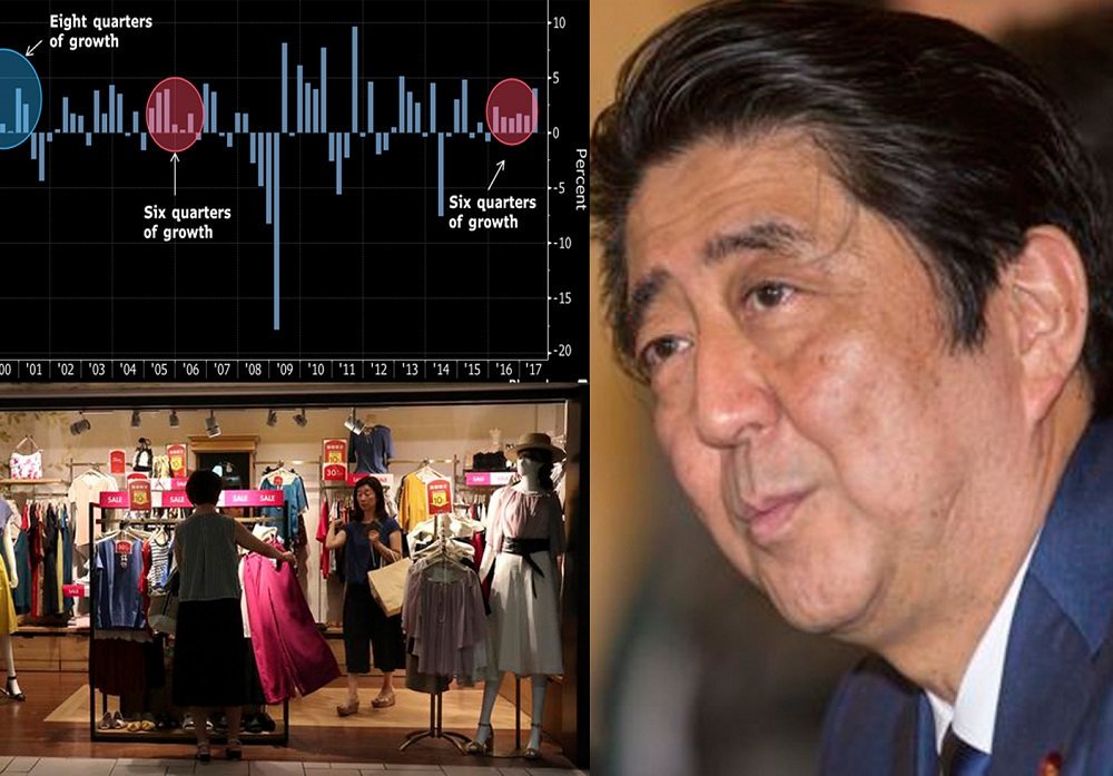 With #ShinzoAbe's #Abenomics #Japan posts longest growth in decade; grows 4%. India-<a href="/Japan/">japan</a> cooperation relief for world economy &amp; peace.