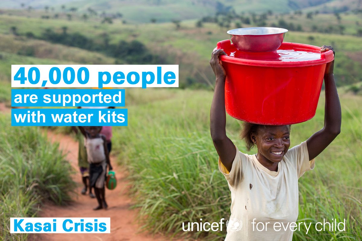 UNICEF is working so all children can drink clean 💧and stay healthy

#KasaiCrisis 
bit.ly/kasai2017