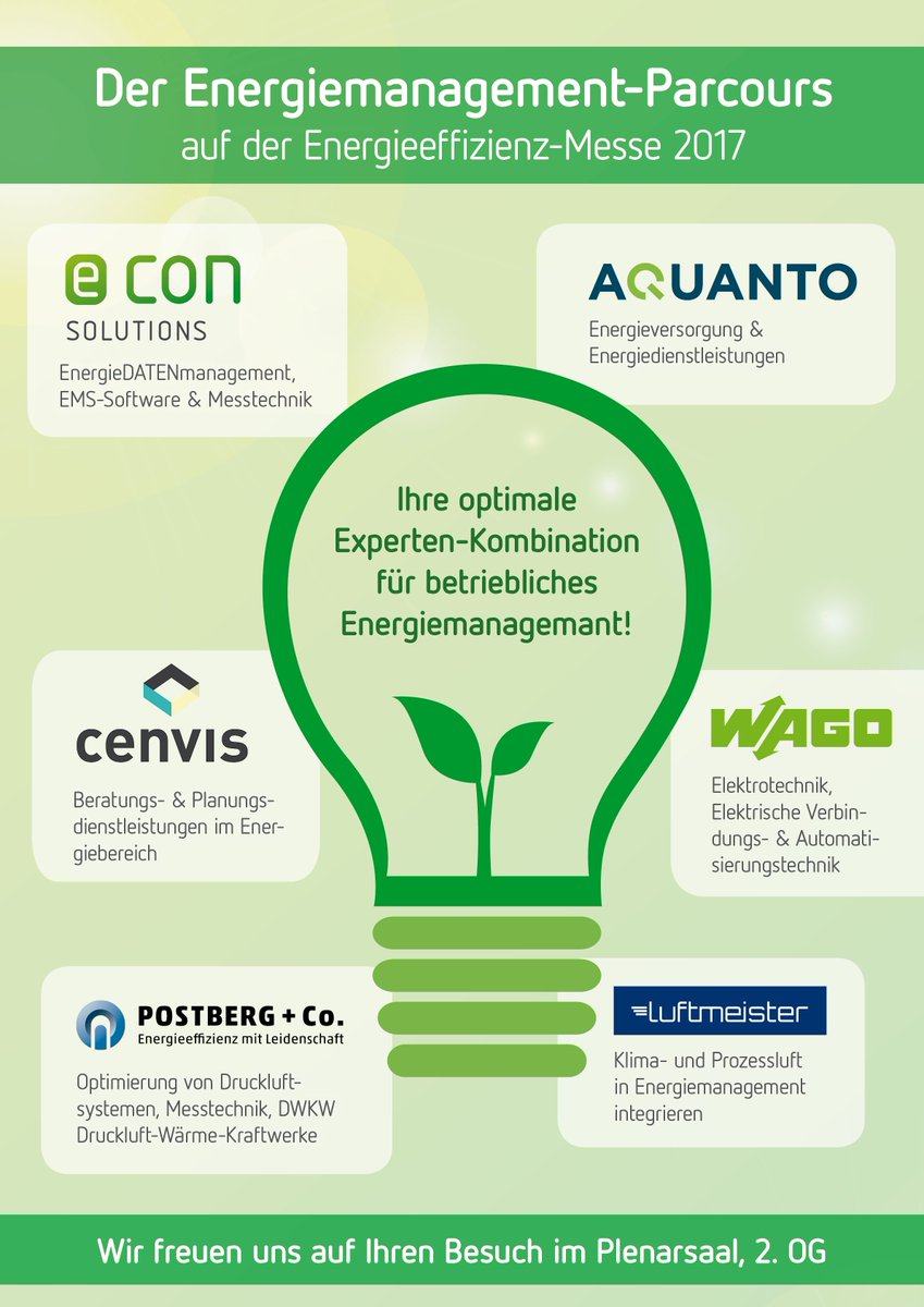 econsolutions's tweet photo. Energie-Effizienz-Messe 2017 (06.-07.09.2017) Jetzt kostenfreie Eintrittskarte sichern: https://t.co/zXfXrTkrLp #energieeddizienz #econ https://t.co/NM9JLyBaZB