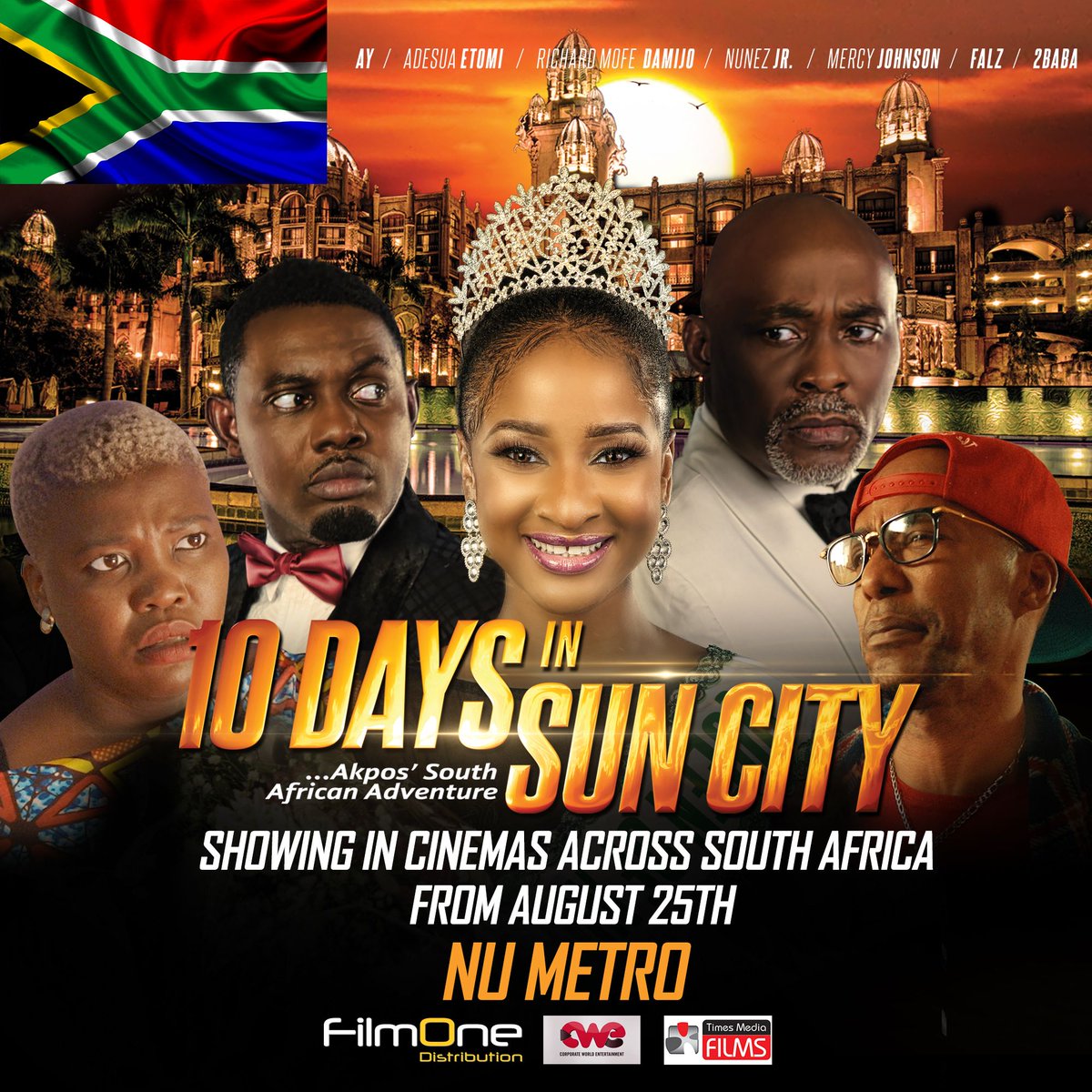 FilmOneng's tweet photo. South Africa! It's finally here, #10DaysInSuncity is now showing in all @numetro cinemas. Come with friends &amp; family and have an great time! https://t.co/97k79LRvgN