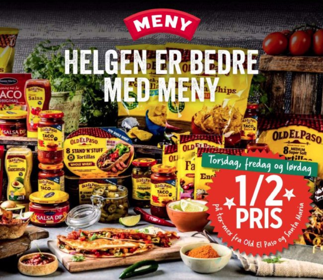 Hos Meny er det tacofredag hele helgen denne helgen! 🌮 #taco #tacofredag goo.gl/2iGLyp