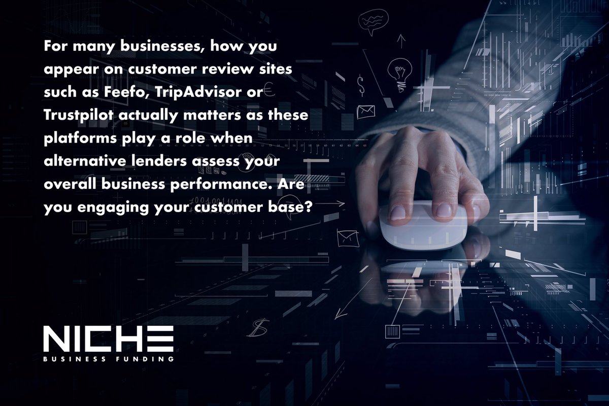 Featuring on customer review sites matters matters as they play a role when alternative lenders assess your business performance.