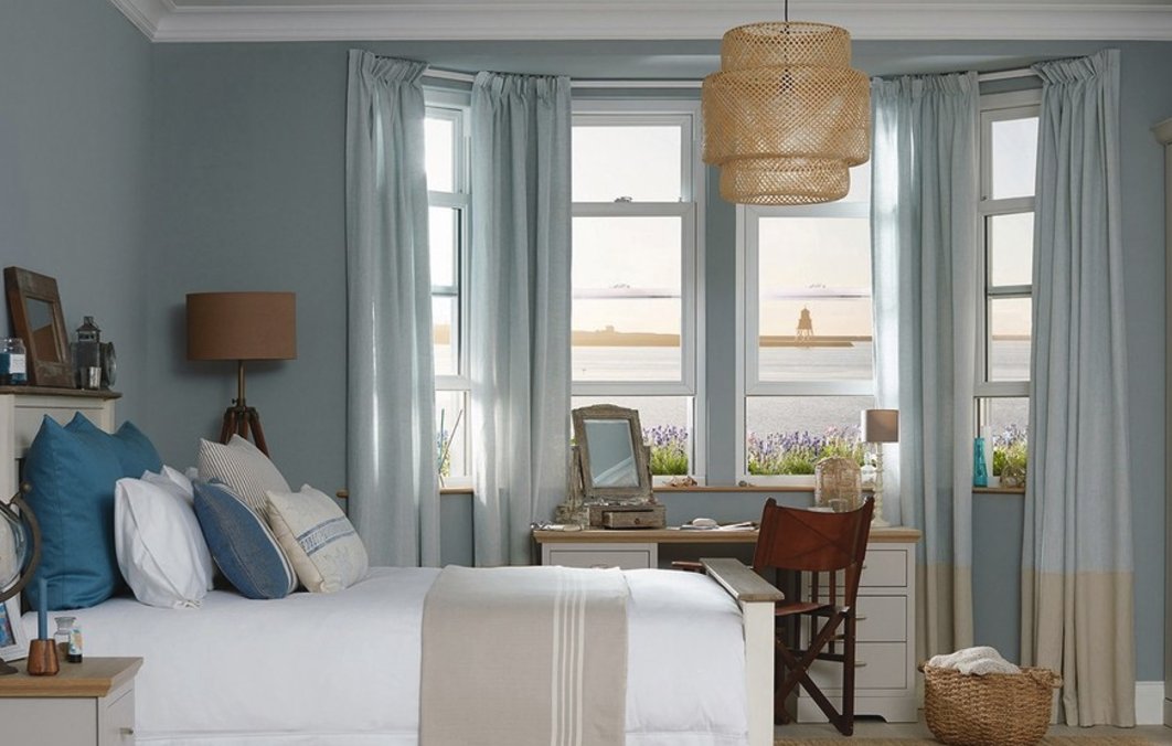 The best part of redecorating? Exploring new materials, like this rattan-woven ceiling light in a Scandi bedroom po.st/4iUZpi