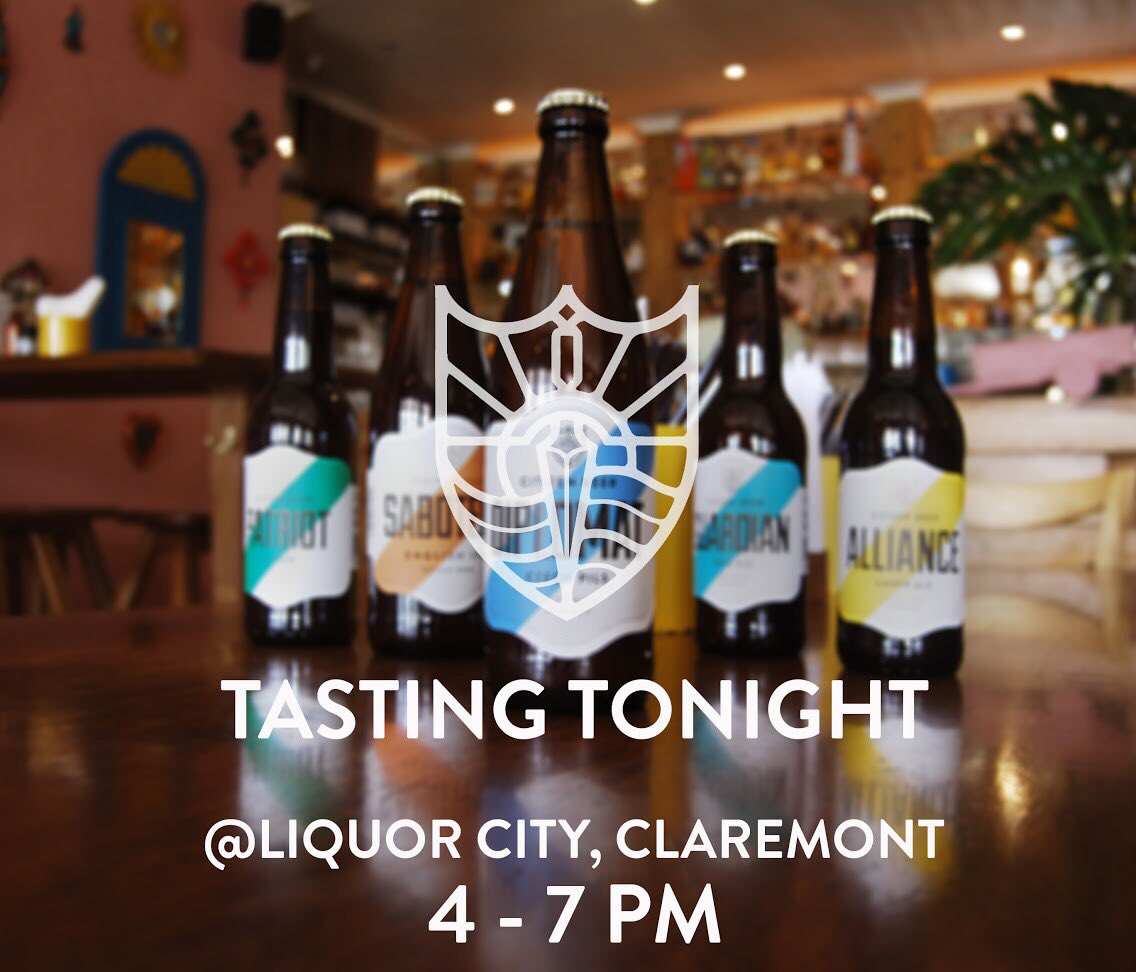 We'll be doing a beer tasting at <a href="/liquorcityclare/">Liquor City Claremont</a> in Claremont this evening 4-7pm. Stop by, hang out, &amp; taste some delicious craft beer 🍻