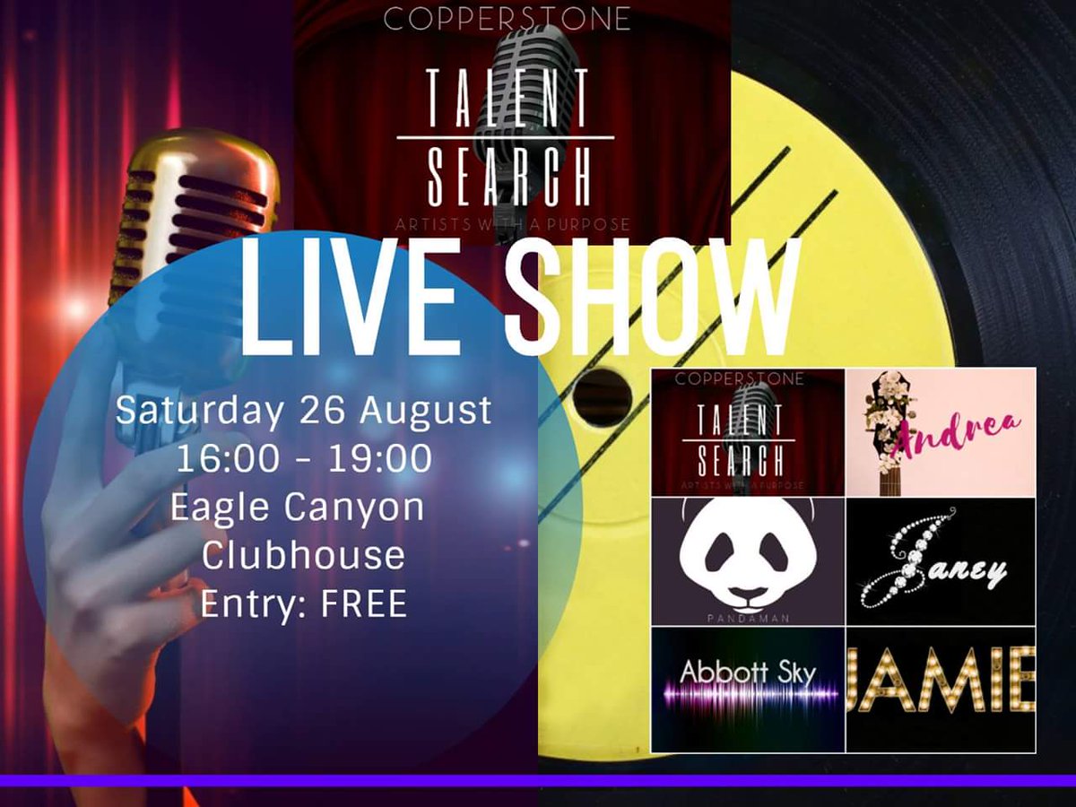 Don't miss tomorrow's Talent Search Live Show <a href="/myeaglecanyon/">Eagle Canyon Estate</a>! Entrance: Free. Public will vote for their fave act on the day. Time: 4pm.