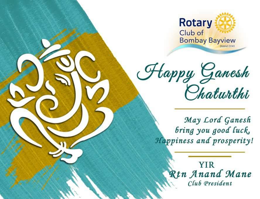 rotaryrcbb's tweet photo. Rotary Club of Bombay Bayview @rotaryrcbb wishes all a very Happy #GaneshChaturthi2017 
#Mumbai https://t.co/BgEmehqRwe