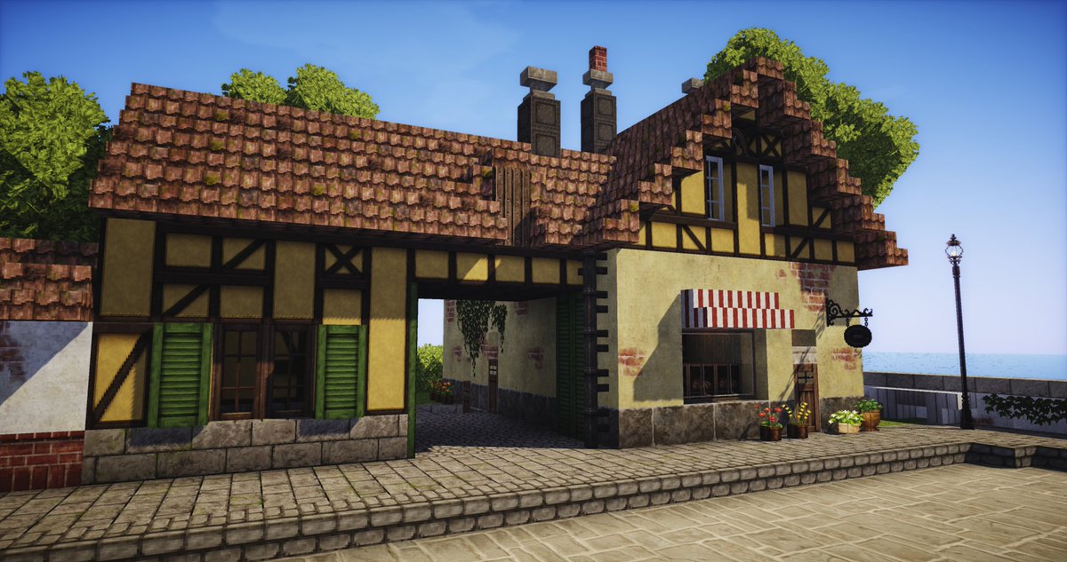 ハレルヤ Voxelとマイクラ En Twitter 久々のジブリ建築です 魔女の宅急便からグーチョキパン店 Cocricot