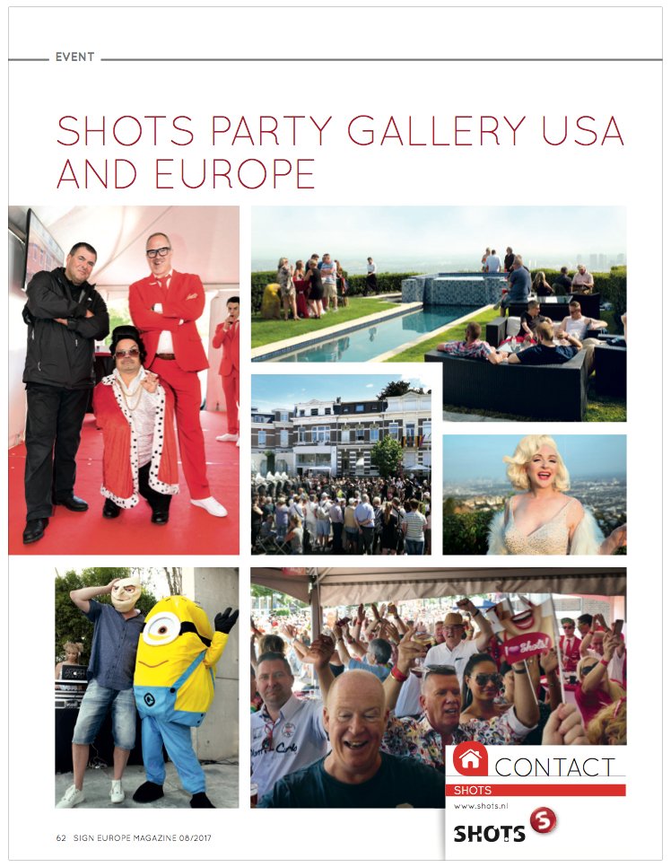 shotsmedia's tweet photo. Nice article in Sign Magazine Europe! Shots Sales week and Party!
#shots #shotsmedia #shotsmediaparty #party #shotsamerica https://t.co/kQFLQN9D9p