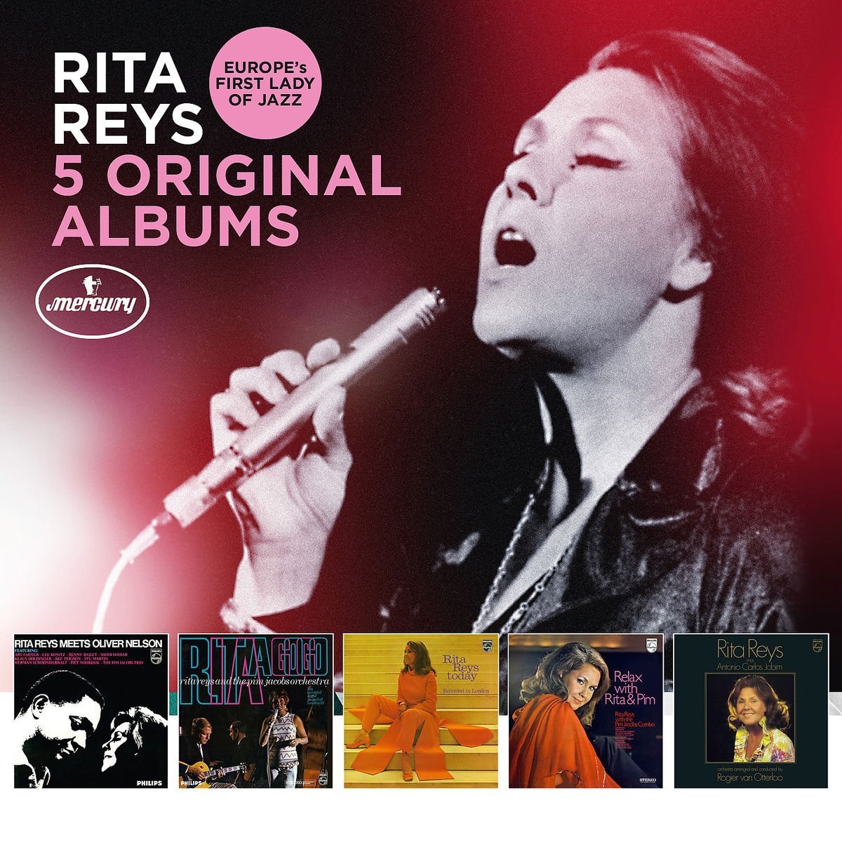 Out now on Universal Music: RITA REYS - 5 ORIGINAL ALBUMS. RR Meets Oliver Nelson, Rita A Go Go, RR Sings Antonio Carlos Jobim and more!