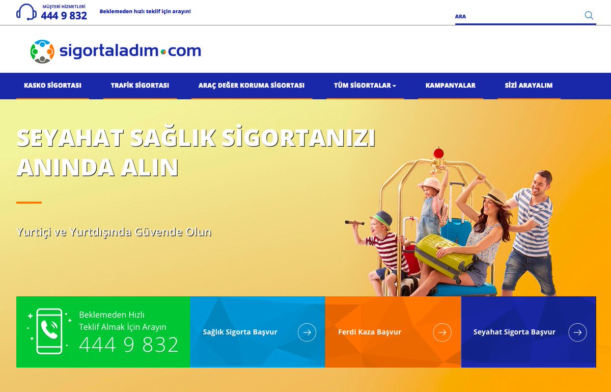 Taze çıktı: sigortaladim.com için hazırladığımız yeni sitemiz yayında! 👊