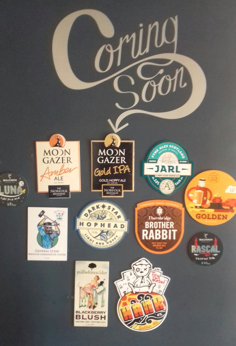 All of these lined up to go on over the week. Can't wait...<a href="/moongazerale/">Moon Gazer Ale</a> <a href="/Bullfinch_Ale/">BullfinchBrewery&Tap</a> <a href="/FyneAles/">Fyne Ales</a> <a href="/Darkstarbrewco/">Dark Star Brewing Co</a> #greatbeer
