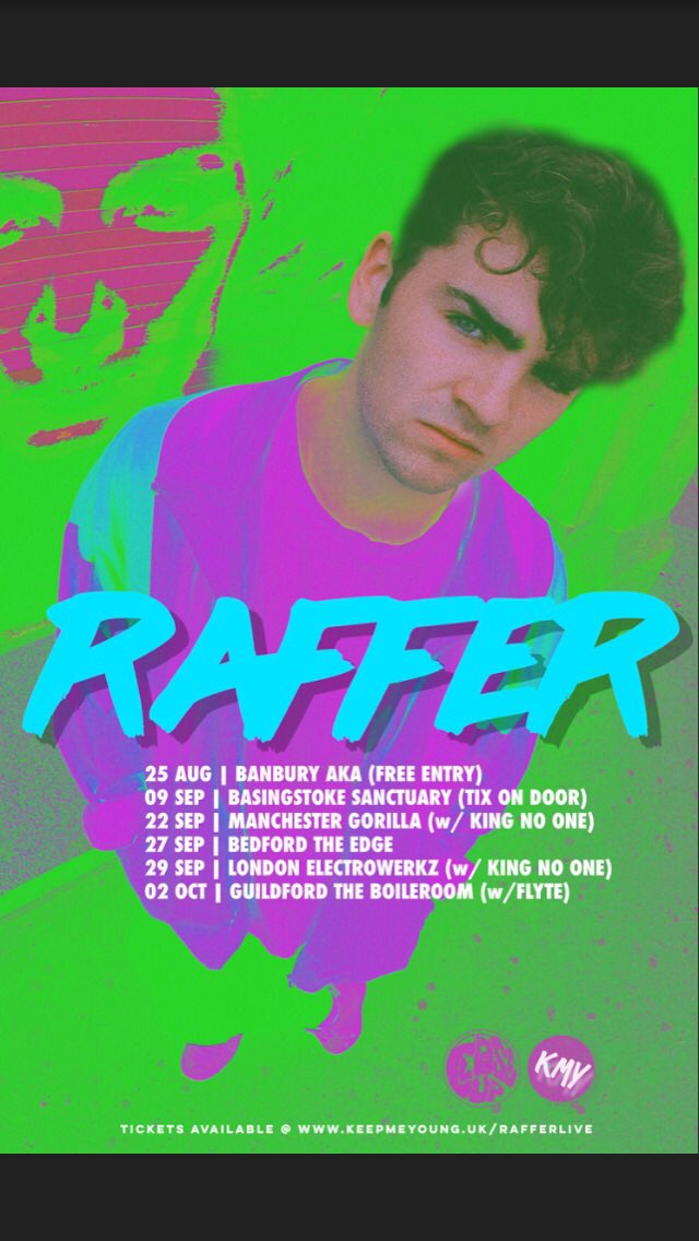 Closeuppromo's tweet image. TOUR: @RAFFERmusic's tour starts today! 

Catch him in a city near you over the next few weeks!

Tix via @KeepMeYoungUK