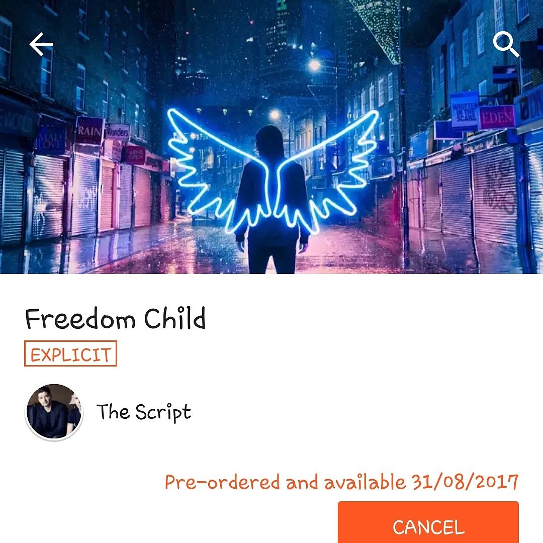 elejess85's tweet photo. @thescript new album pre ordered hurry up next week can't wait #7days #TheScriptFamily #thescript https://t.co/1KV0yLMjkg