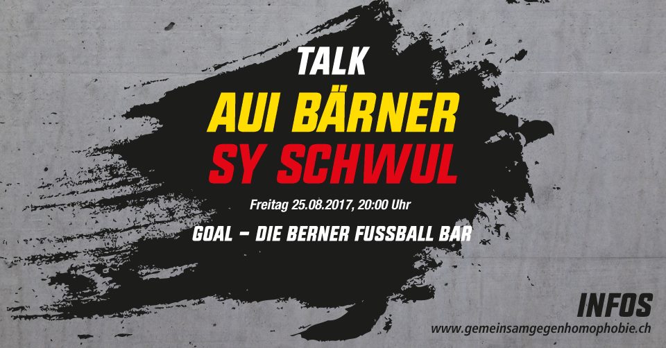 SportPrideBE's tweet photo. Spielfrei aber kein Ruhetag!
Heute startet die #prideouest2017. 
Bei uns steht Talk "Aui Bärner sy schwul!?" auf dem Programm.
#SportPrideBE https://t.co/8q8DsHE6OQ
