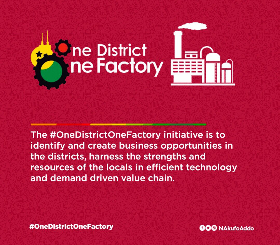 Change_Ghana's tweet photo. More facts about the #OneDistrictOneFactory policy. Retweet. https://t.co/CQMGcYmQMb