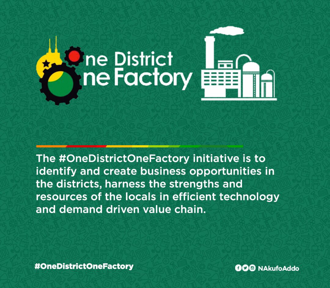 Change_Ghana's tweet photo. More facts about the #OneDistrictOneFactory policy. Retweet. https://t.co/CQMGcYmQMb