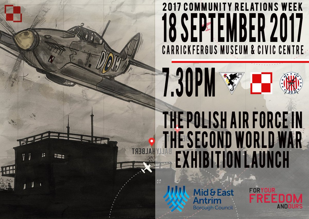 WWIIPolesNI's tweet photo. Don't miss the Polish Air Force history event in #Carrickfergus on 18 Sept. RSVP to carrickfergusmuseums@mindandantrim.gov.uk #CRWeek2017 https://t.co/uMCrycD0gq