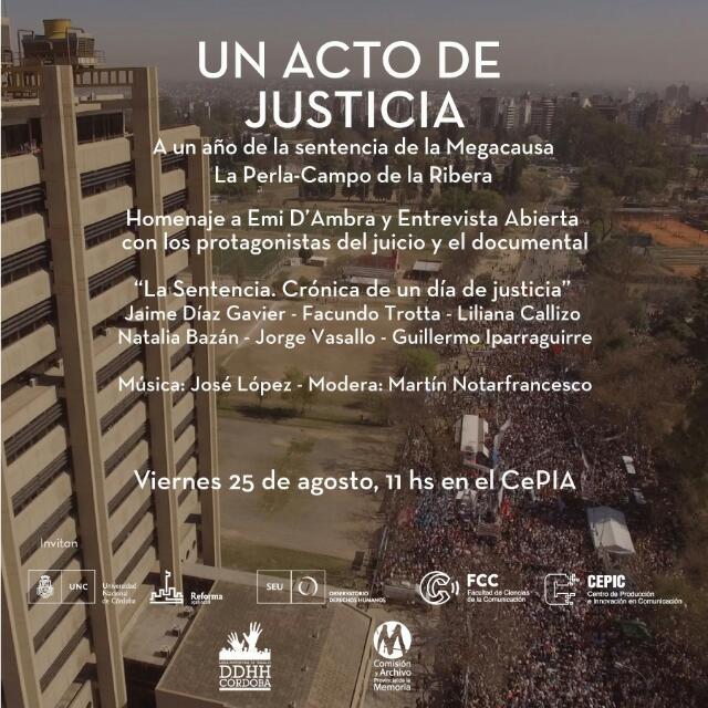 MartinNotar's tweet photo. Allá vamos... Hace un año terminó el juicio eterno, hoy presentamos la película. No se lo pierdan... 11 hs, en el #Ceppia #UNC https://t.co/5jGtYymz2f