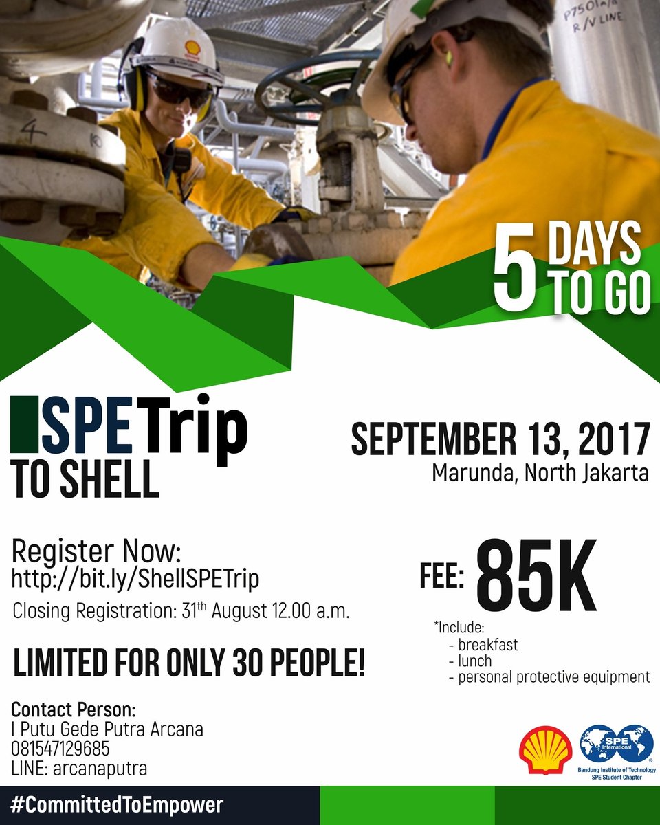 speitbsc's tweet photo. D-5 Closing Registration of Field Trip to Shell

#CommittedToEmpower https://t.co/27S20EcOeH