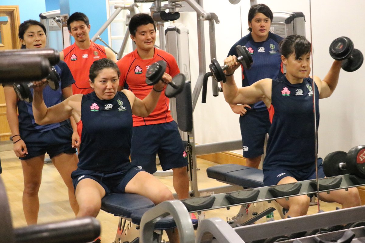 日本ラグビーフットボール協会 女子日本代表 女子ラグビーワールドカップ17 Wrwc17 アイルランド大会 遠征25日目 香港戦 最終戦 前日です 今朝ウェイトトレーニングを行っていたのは中嶋亜弥選手 鈴木彩香選手 平野恵里子選手 黒木