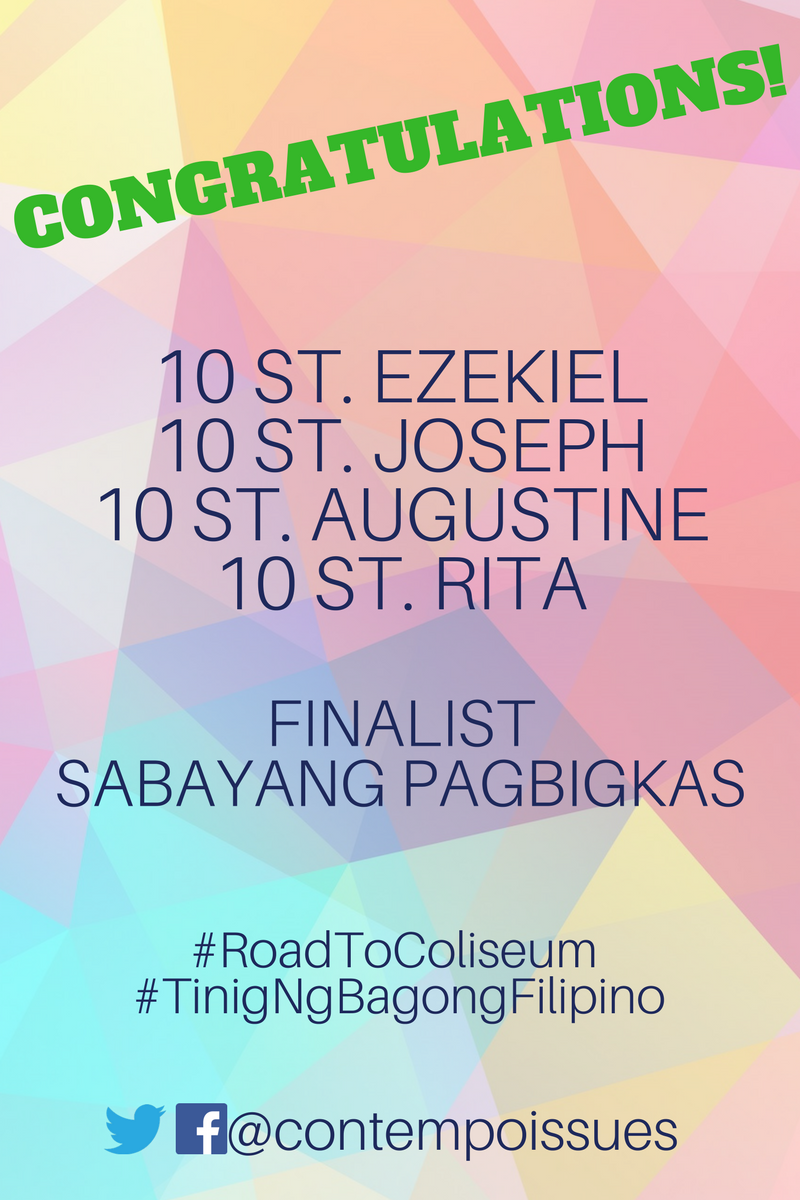 ContempoIssues's tweet photo. #RoadToColiseum 
#TinigNgBagongPilipino https://t.co/0vk1jWUbaH