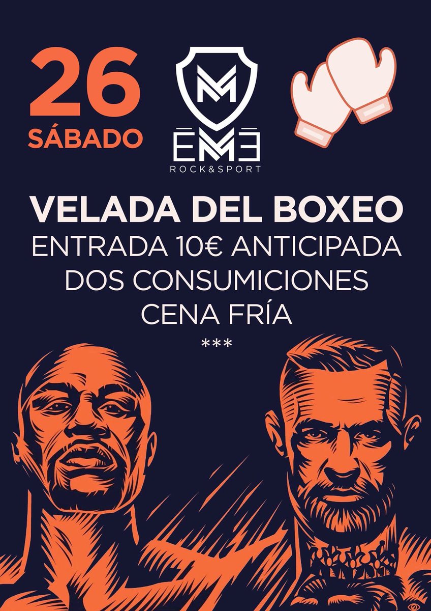 Velada de Boxeo en EME Rock&amp;Sport - sábado 26, 10€