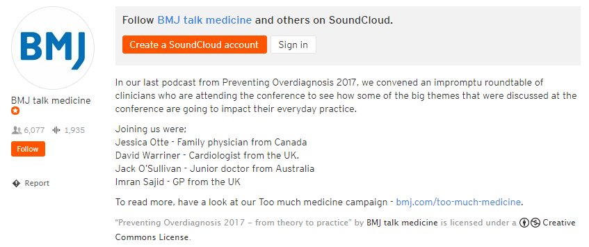 NavjoytLadher's tweet photo. How do practicing doctors experience overdiagnosis in their day-to-day practice? Our final podcast from #PODC2017 https://t.co/Ir2Kavktt2 https://t.co/d3xXG8GwXr