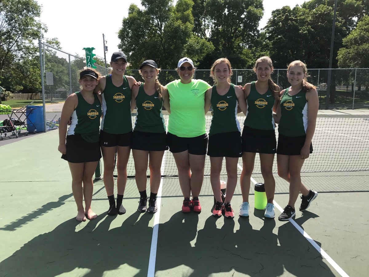 jaggirlstennis's tweet photo. Girls Tennis plays on the West Depere Tennis Courts today at 9 and 2!! Come support the jags! https://t.co/ZXq1PDzF9k