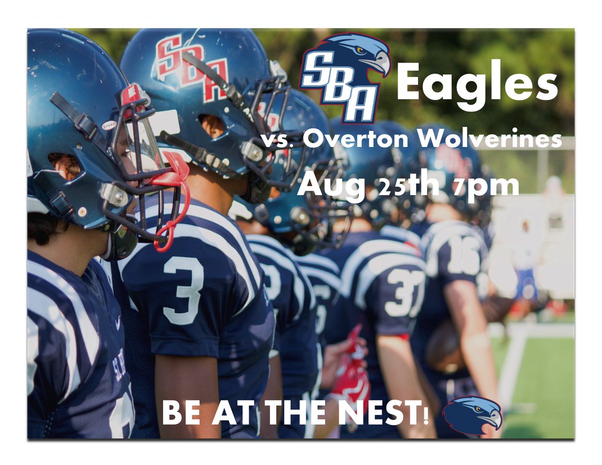 EaglesTDClub's tweet photo. Game day!! The Nest 7pm!! #grindtime #eaglepride #sbafootball https://t.co/nWhApaI0tO