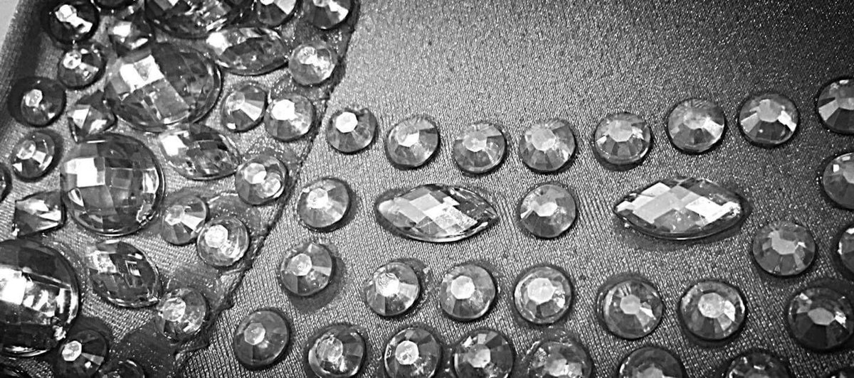 Sneak peak of one of this season's dresses!! Fun fact - there'll be roughly 10000 crystals on our short and free dress combined! #BlingTime